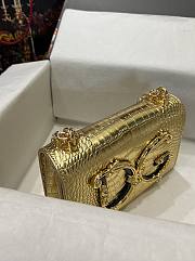 Dolce & Gabbana Crocodile Pattern Crossbody Bag Gold Size 21 x 4 x 15 cm - 5