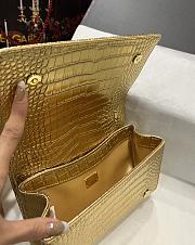 Dolce & Gabbana Crocodile Pattern Crossbody Bag Gold Size 21 x 4 x 15 cm - 4