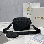 Dior Saddle Triple Pouch Black Dior Oblique Size 18 x 25 x 5 cm - 1