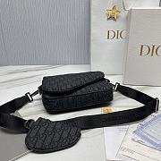 Dior Saddle Triple Pouch Black Dior Oblique Size 18 x 25 x 5 cm - 2