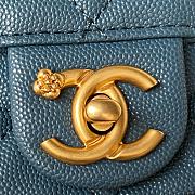 Chanel AS4489 Flap Bag Blue Size 15 × 23.5 × 9 cm - 6
