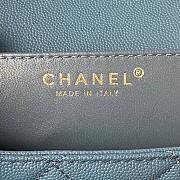 Chanel AS4489 Flap Bag Blue Size 15 × 23.5 × 9 cm - 5