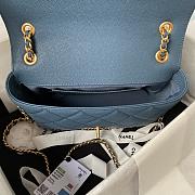 Chanel AS4489 Flap Bag Blue Size 15 × 23.5 × 9 cm - 2