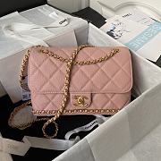 Chanel AS4489 Flap Bag Pink Size 15 × 23.5 × 9 cm - 1