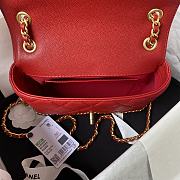 Chanel AS4489 Flap Bag Red Size 15 × 23.5 × 9 cm - 5