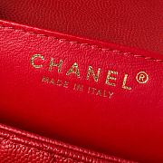 Chanel AS4489 Flap Bag Red Size 15 × 23.5 × 9 cm - 3