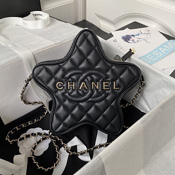 Chanel Star Handbag AS4579 Black Size 2.5 x 22.5 x 6 cm
