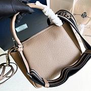 Prada Black Small Leather Handbag Sand Size 23 x 21 x 10 cm - 2