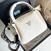 Prada Black Small Leather Handbag White Size 23 x 21 x 10 cm - 5