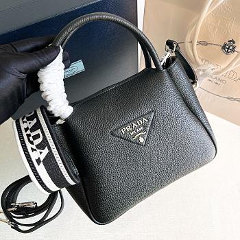 Prada Black Small Leather Handbag Black Size 23 x 21 x 10 cm