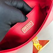 Prada Red Brushed Leather Shoulder Bag Size 24 x 11 x 4 cm - 6