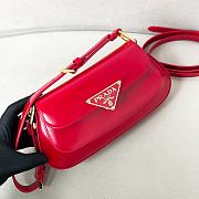 Prada Red Brushed Leather Shoulder Bag Size 24 x 11 x 4 cm - 4