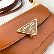 Prada Brown Brushed Leather Shoulder Bag Size 24 x 11 x 4 cm - 6