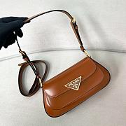 Prada Brown Brushed Leather Shoulder Bag Size 24 x 11 x 4 cm - 2