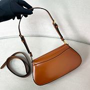 Prada Brown Brushed Leather Shoulder Bag Size 24 x 11 x 4 cm - 3