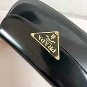 Prada Black Brushed Leather Shoulder Bag Size 24 x 11 x 4 cm - 6