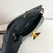 Prada Black Brushed Leather Shoulder Bag Size 24 x 11 x 4 cm - 4