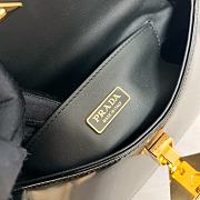 Prada Black Brushed Leather Shoulder Bag Size 24 x 11 x 4 cm - 2