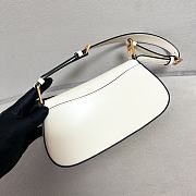 Prada White Brushed Leather Shoulder Bag Size 24 x 11 x 4 cm - 4