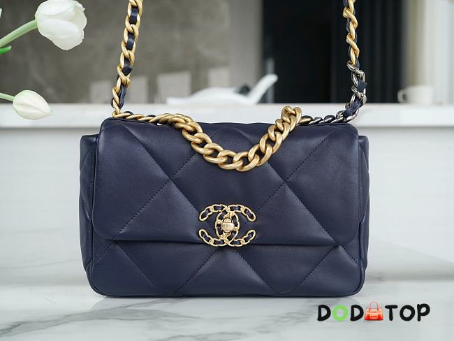 Chanel 19 Flap Bag Navy Blue Size 26 cm - 1