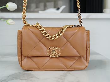 Chanel 19 Flap Bag Brown Size 26 cm