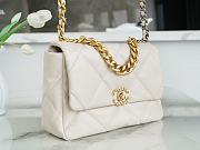 Chanel 19 Flap Bag Off-White Size 30 cm - 6