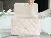 Chanel 19 Flap Bag Off-White Size 30 cm - 5