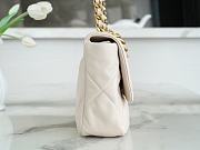 Chanel 19 Flap Bag Off-White Size 30 cm - 3