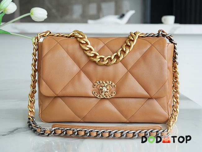 Chanel 19 Flap Bag Brown Size 30 cm - 1