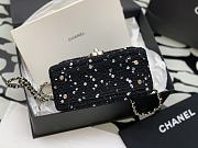 Chanel Vintage Sequin Black Handbag Size 17 cm - 6
