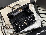 Chanel Vintage Sequin Black Handbag Size 17 cm - 3