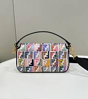 Fendi Canvas Bag With Ff Embroidery Multicolor Size 28 x 6 x 15 cm - 6