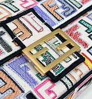 Fendi Canvas Bag With Ff Embroidery Multicolor Size 28 x 6 x 15 cm - 2