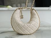 Chanel Chain Around Hook Hobo Quilted Lambskin Small Apricot Size 15 x 20 x 6 cm - 2