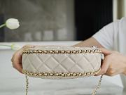 Chanel Chain Around Hook Hobo Quilted Lambskin Small Apricot Size 15 x 20 x 6 cm - 4