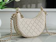 Chanel Chain Around Hook Hobo Quilted Lambskin Small Apricot Size 15 x 20 x 6 cm - 5