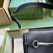  Gucci Horsebit Slim Small Shoulder Bag Black Size 23 x 18.5 x 3 cm - 4