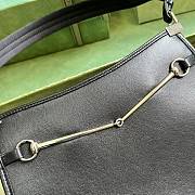  Gucci Horsebit Slim Small Shoulder Bag Black Size 23 x 18.5 x 3 cm - 2
