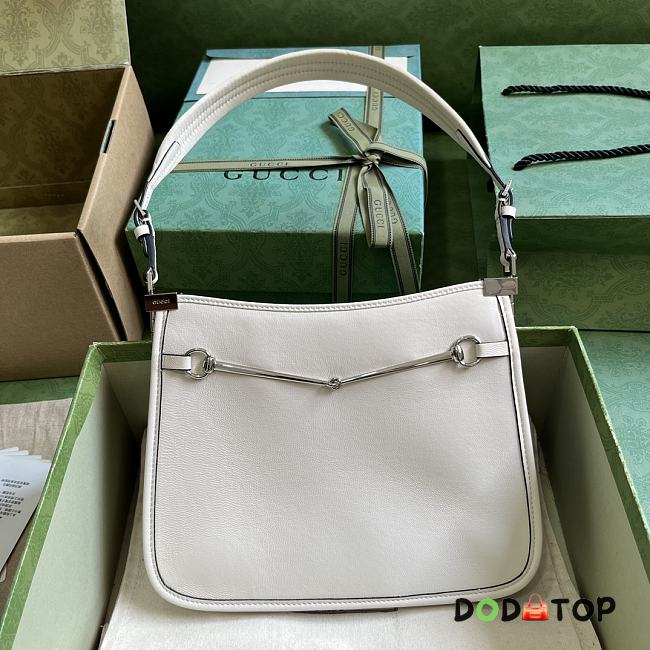 Gucci Horsebit Slim Small Shoulder Bag White Size 23 x 18.5 x 3 cm - 1