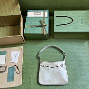 Gucci Horsebit Slim Small Shoulder Bag Silver Size 23 x 18.5 x 3 cm - 2