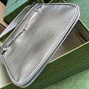 Gucci Horsebit Slim Small Shoulder Bag Silver Size 23 x 18.5 x 3 cm - 3