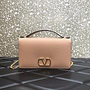 Valentino VLOGO Calfskin Wallet on Chain Pink Size 19 x 4 x 10.5 cm - 1