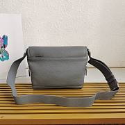 Prada Leather Bag With Shoulder Strap Grey Size 22 x 22 x 12 cm - 3