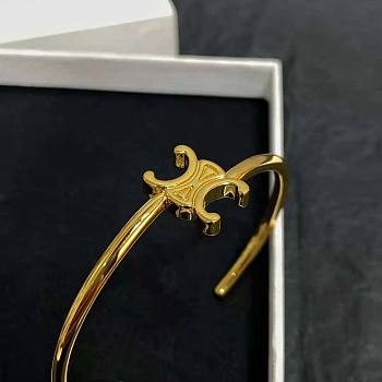 Celine Triomphe Asymmetric Cuff Bracelet