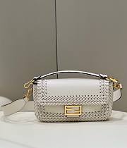 Fendi Baguette Shoulder Strap Bag White Size 29 × 7 × 15 cm - 1