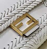 Fendi Baguette Shoulder Strap Bag White Size 29 × 7 × 15 cm - 3