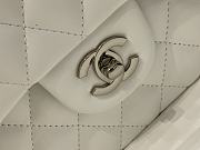 Chanel Flap White Bag Lambskin Light Gold Hardware Size 23 cm - 6