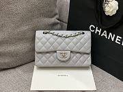 Chanel Flap Grey Bag Lambskin Light Gold Hardware Size 23 cm - 4