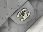 Chanel Flap Grey Bag Lambskin Light Gold Hardware Size 23 cm - 2