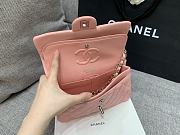 Chanel Flap Pink Bag Lambskin Light Gold Hardware Size 23 cm - 2